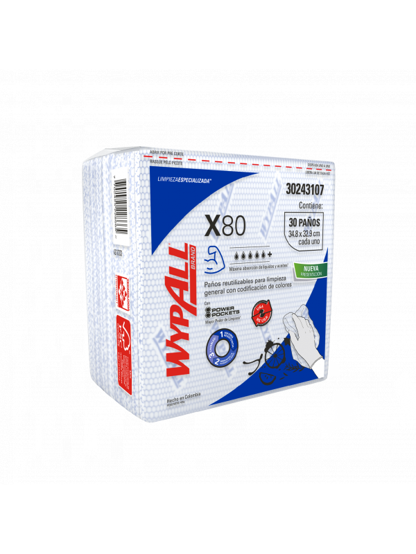 KCP PAÑO IND WYPALL X-80 AZUL 10X1X30 QF