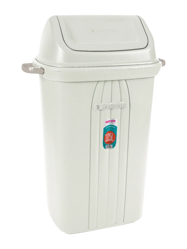 BASURERO PLASTICO BASCULANTE 105L #9257