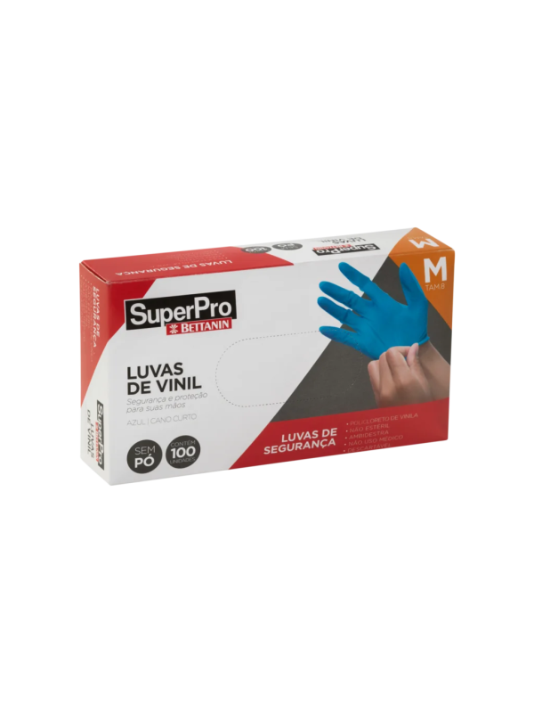 GUANTE VINILO DESCART AZUL 1x100 M #13006AZ/M