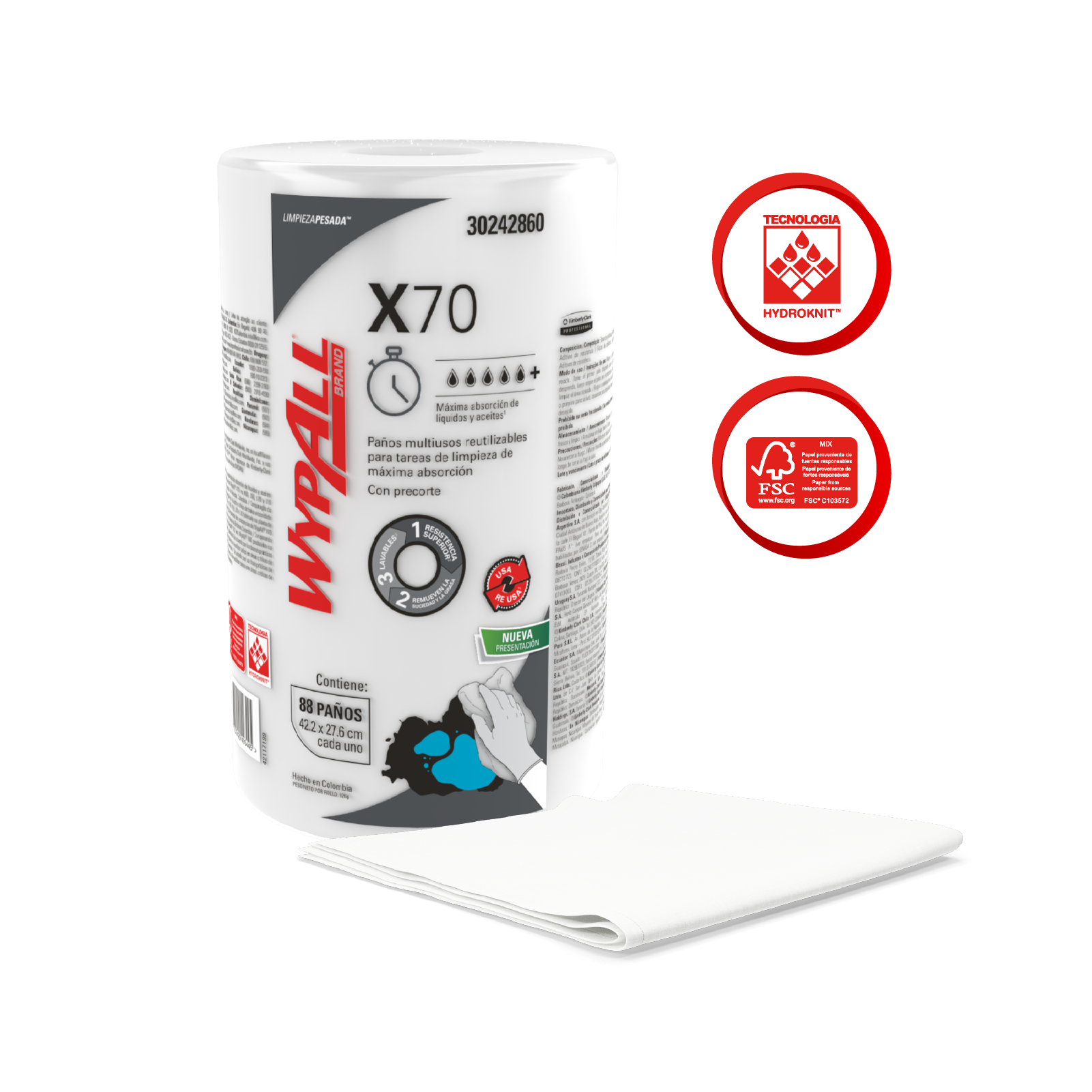 KCP PAÑO IND WYPALL X70 RR 6X1X88