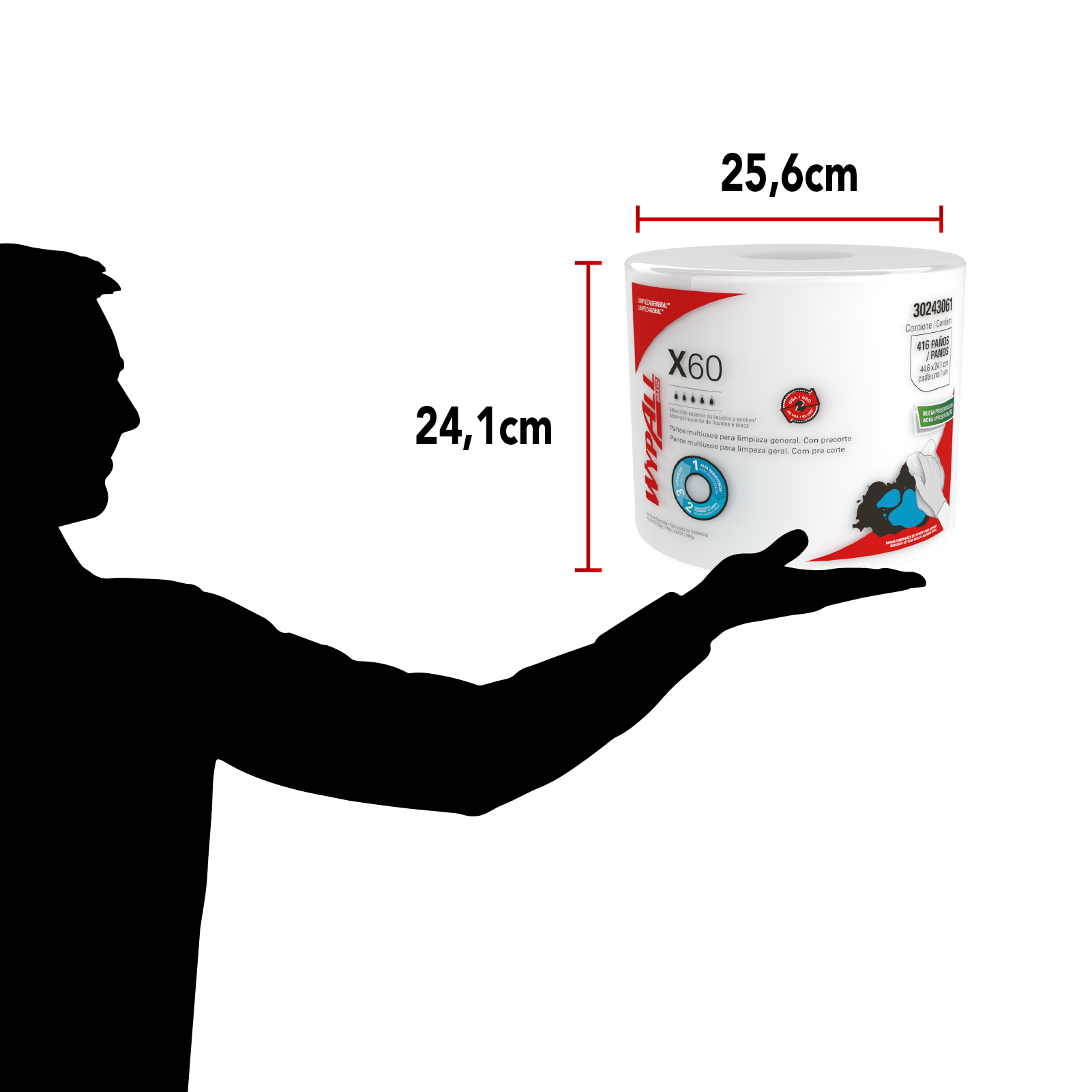 KCP WIPER WYPALL X60 JMB 1X1X416