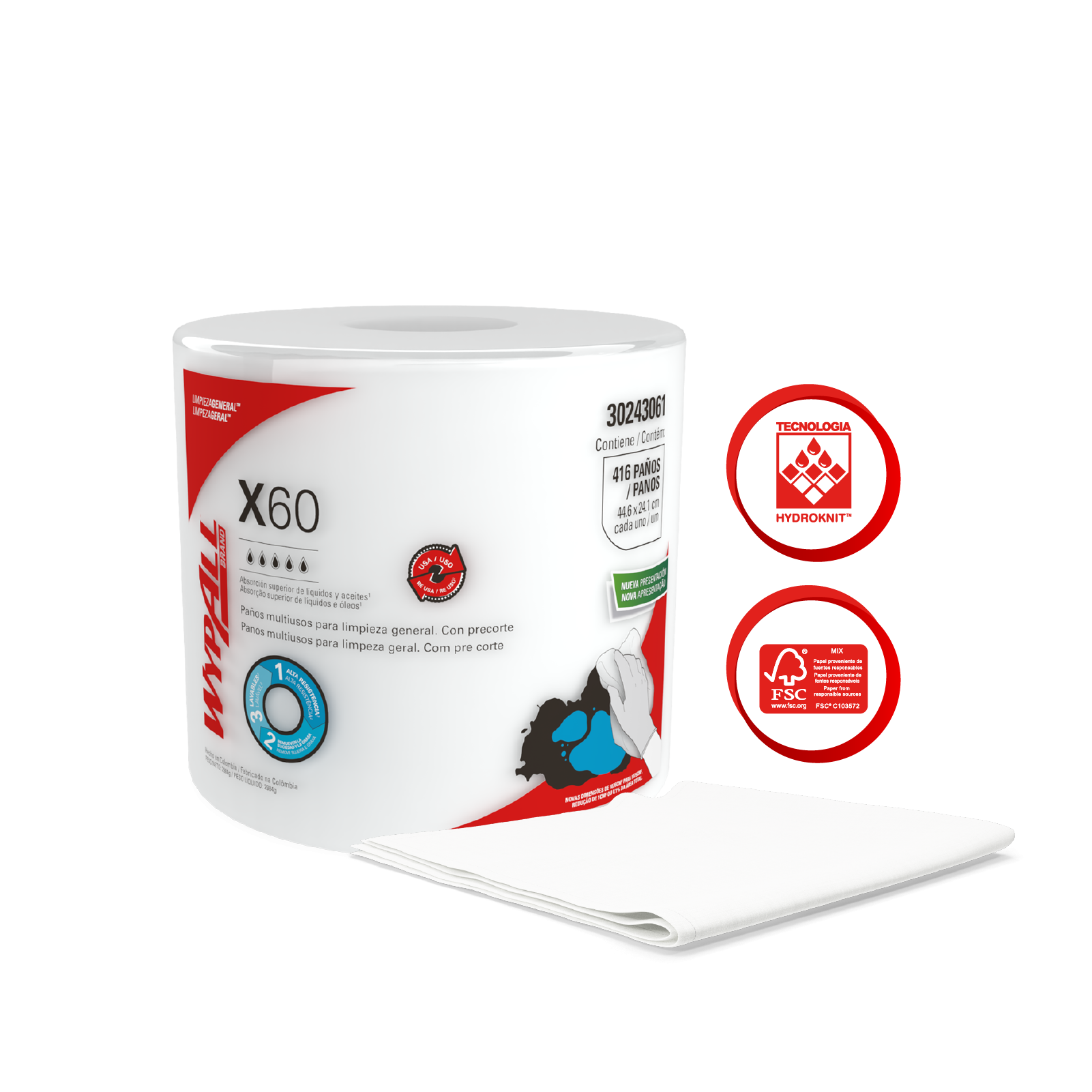 KCP WIPER WYPALL X60 JMB 1X1X416