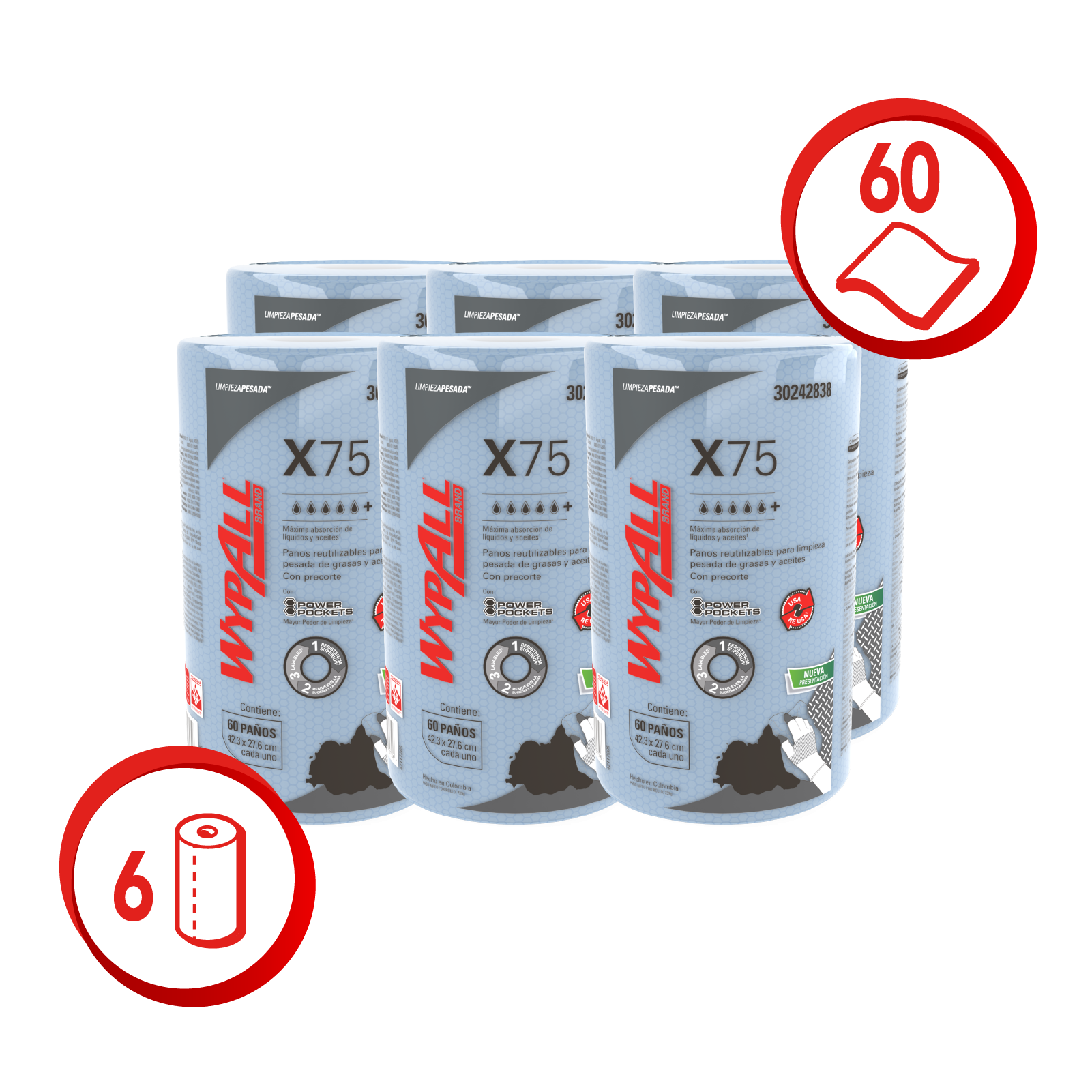 KCP PAÑO IND X-75 RR  6X1X60