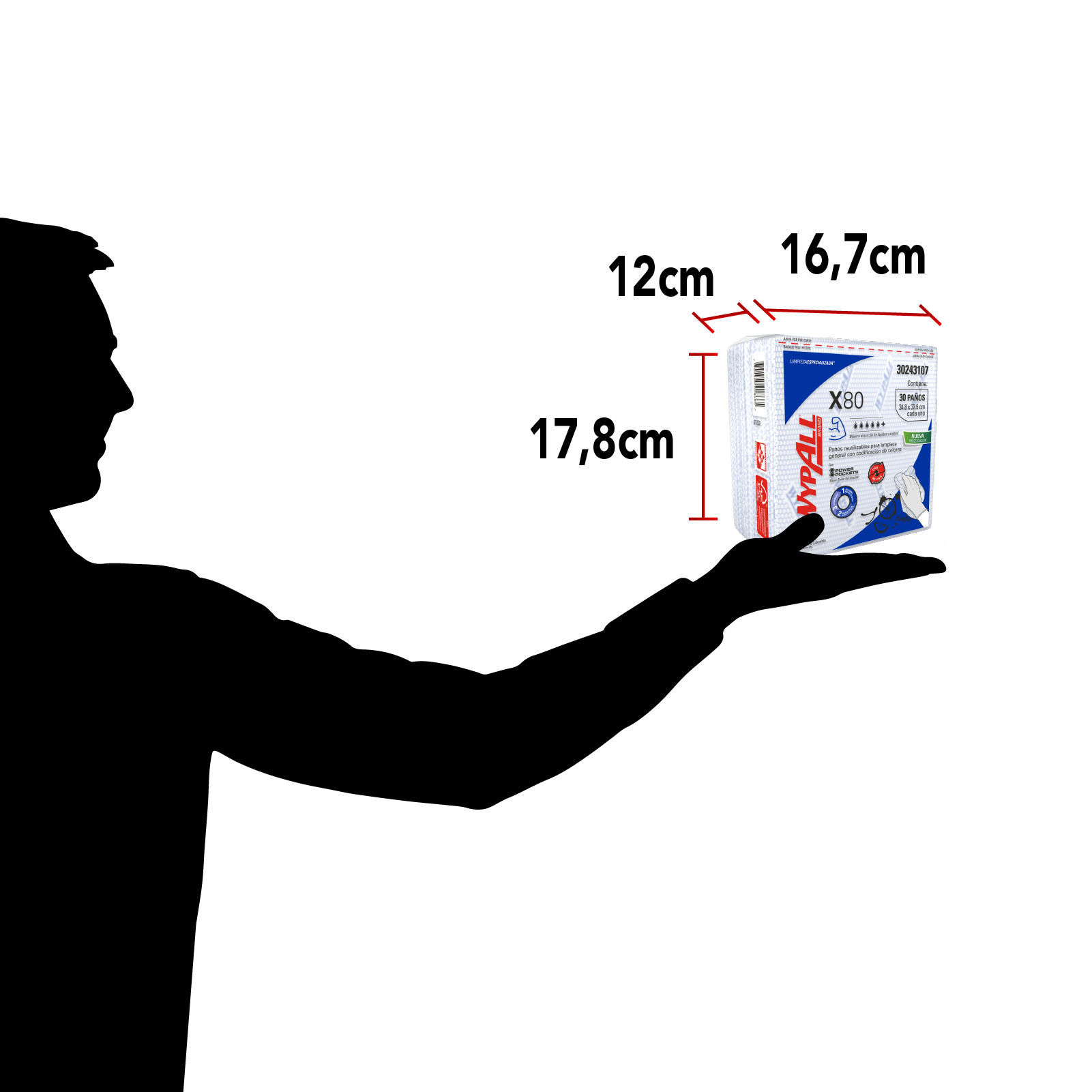 KCP PAÑO IND WYPALL X-80 AZUL 10X1X30 QF