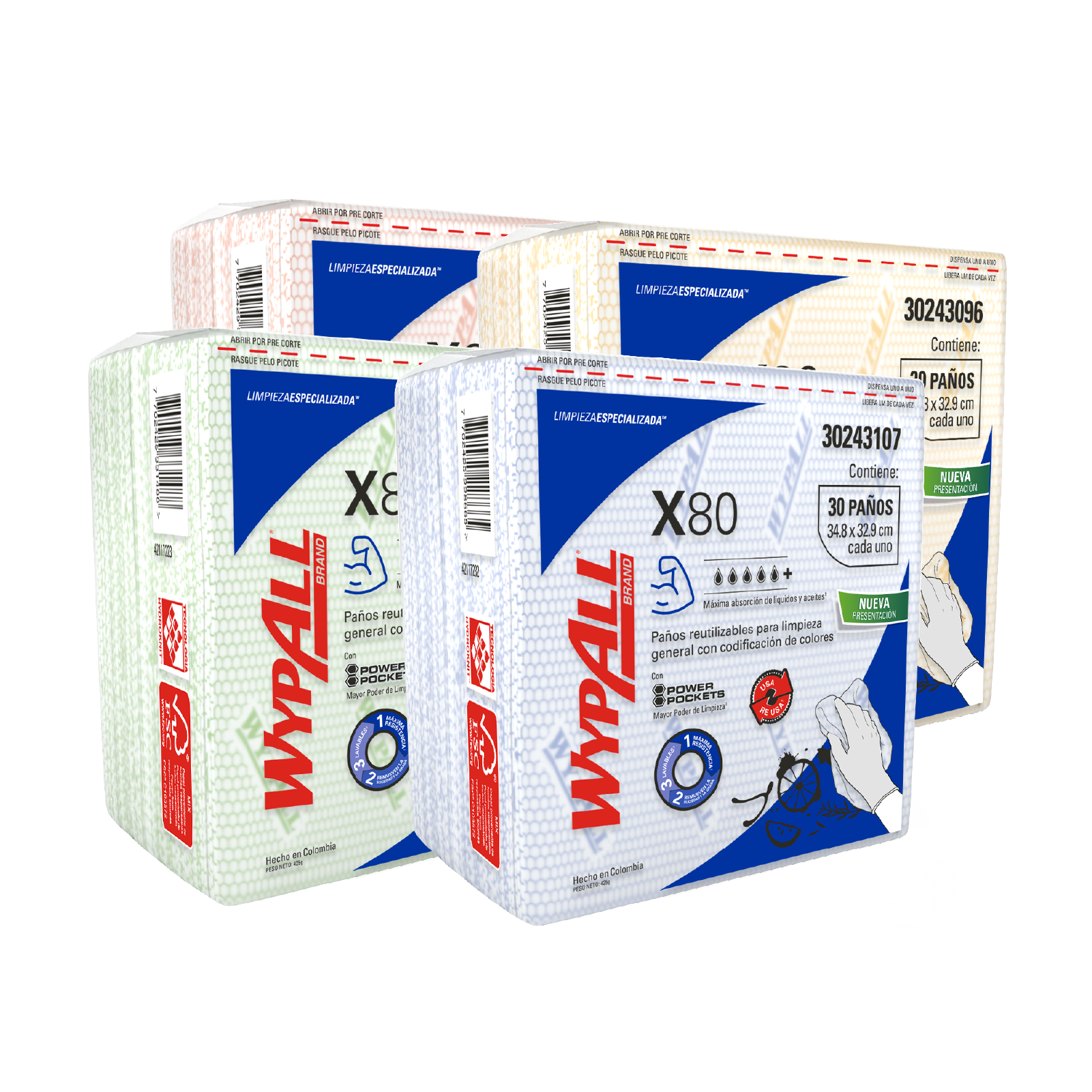 KCP PAÑO IND WYPALL X-80 AZUL 10X1X30 QF