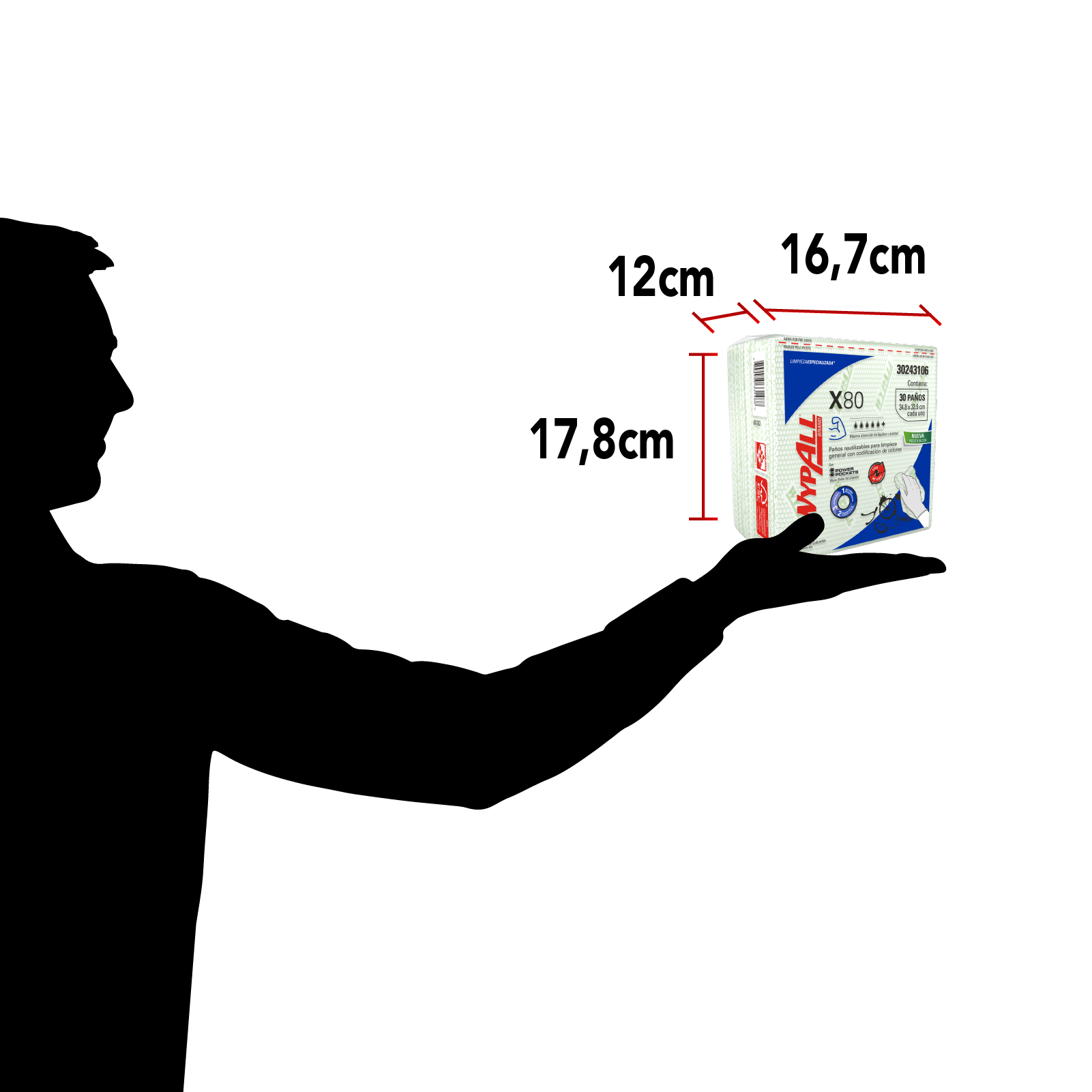 KCP PAÑO IND WYPALL X-80 VERDE  10X1X30 QF